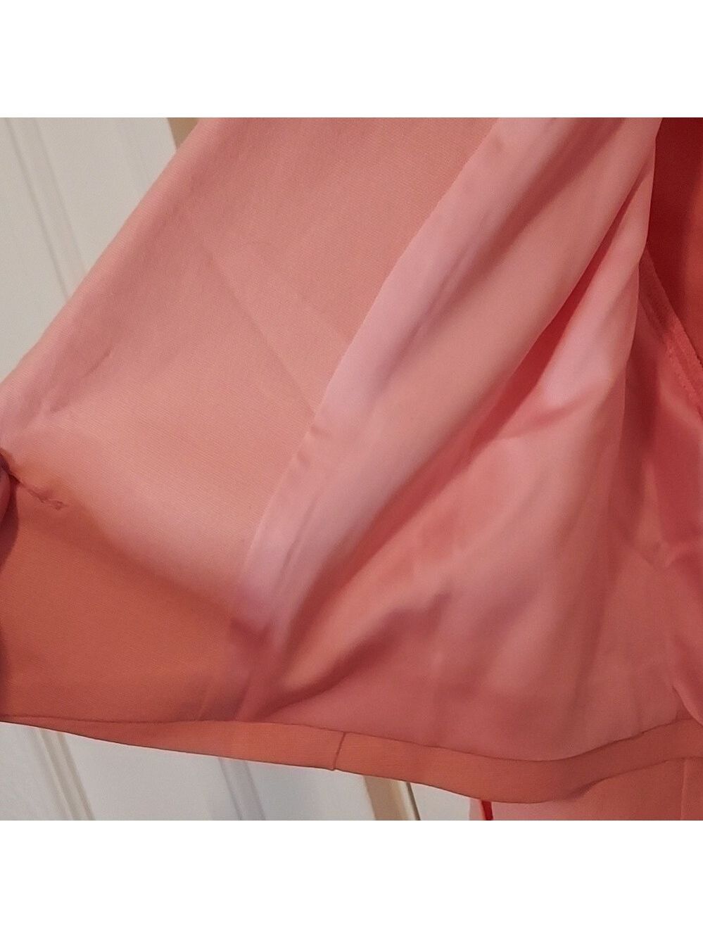 For Love and Lemons Peach Linen Blend Cropped Blazer Size XL - Picture 10 of 14